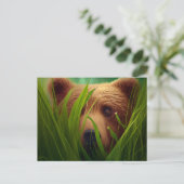 Cartes Postales bear herbe (Debout devant)
