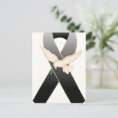 Cartes postales Black with Dove Ribbon Awareness (Debout devant)