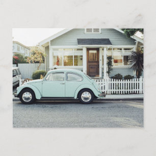 Cartes postales BLUE BUG vintage car & Cottage