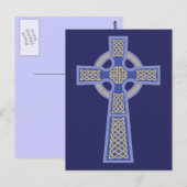 Cartes postales Blue Celtic Cross (Devant / Derrière)