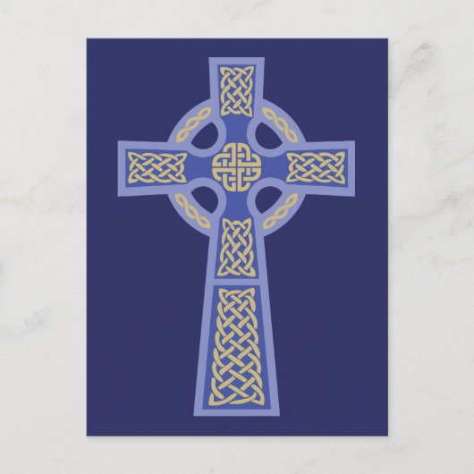 Cartes postales Blue Celtic Cross (Devant)
