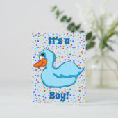 Cartes postales Blue Duck Baby Faire-part (Debout devant)