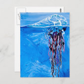 Cartes postales Blue Jellyfish (Devant / Derrière)