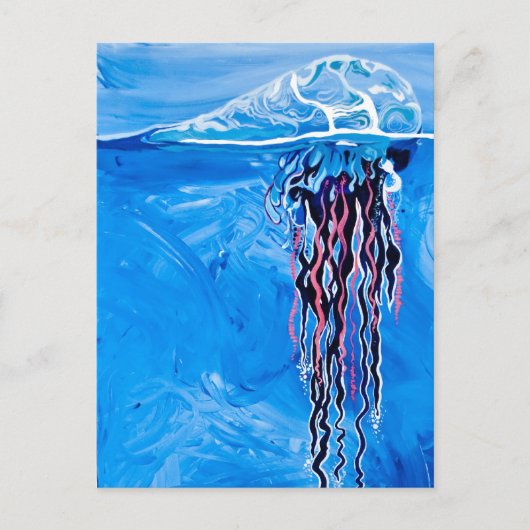 Cartes postales Blue Jellyfish (Devant)