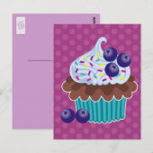 Cartes postales Blueberry Cupcake (Devant / Derrière)