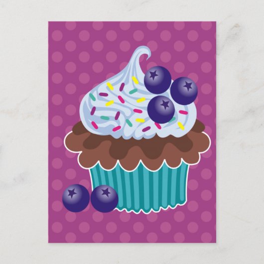 Cartes postales Blueberry Cupcake (Devant)