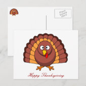 Cartes Postales bon thanksgiving Avec La Turquie (Devant / Derrière)