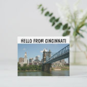 CARTES POSTALES BONJOUR CINCINNATI OHIO (Debout devant)