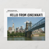 CARTES POSTALES BONJOUR CINCINNATI OHIO (Devant / Derrière)