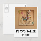 Cartes postales - Bonne Carrousel Cheval (Devant / Derrière)