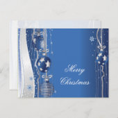 Cartes Postales Boules Et Rubans De Noël (Devant / Derrière)