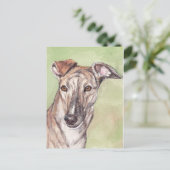 Cartes postales Brindle Greyhound Dog Art (Debout devant)