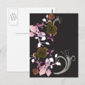 Cartes postales Brown et roses (Devant / Derrière)