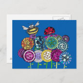 Cartes postales Bugs et Fleurs (Devant / Derrière)