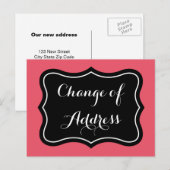 Cartes postales calligraphiées de changement d'adr (Devant / Derrière)