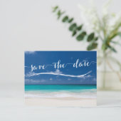 Cartes postales Calligraphy Beach Save The Date (Debout devant)