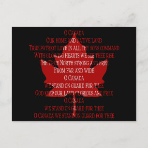 Cartes postales Canada Anthem Souvenir