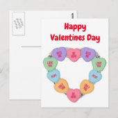 Cartes postales Candy Coeurs d'amour (Devant / Derrière)