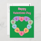 Cartes postales Candy Coeurs d'amour (Devant / Derrière)