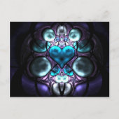 Cartes postales cardiaques fractales enchantées (Devant)