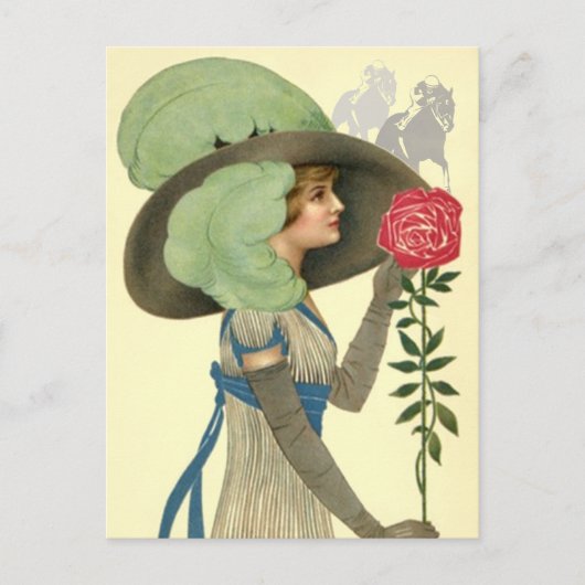 Cartes postales Casquette et Rose du Kentucky Derb (Devant)