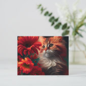 Cartes Postales Cat Fleur (Debout devant)
