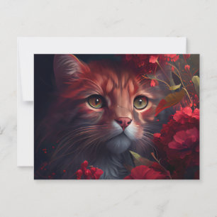 Cartes Postales Cat Fleur