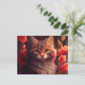 Cartes Postales Cat Fleur (Debout devant)