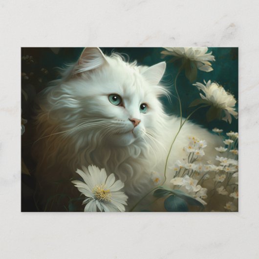 Cartes Postales Cat Fleur (Devant)