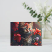 Cartes Postales Cat Fleur (Debout devant)