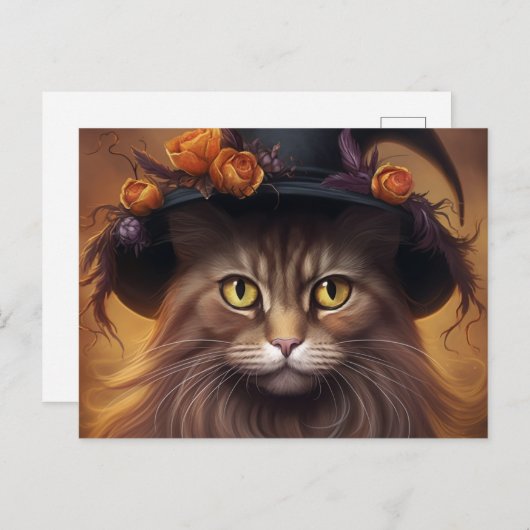 Cartes Postales Cat Halloween (Devant / Derrière)