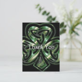 Cartes postales Celtic Shamrock Design 2 Mercis (Debout devant)