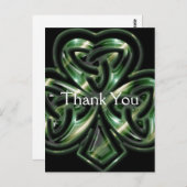 Cartes postales Celtic Shamrock Design 2 Mercis (Devant / Derrière)