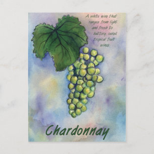 Cartes postales Chardonnay Wine Raisins & Descript