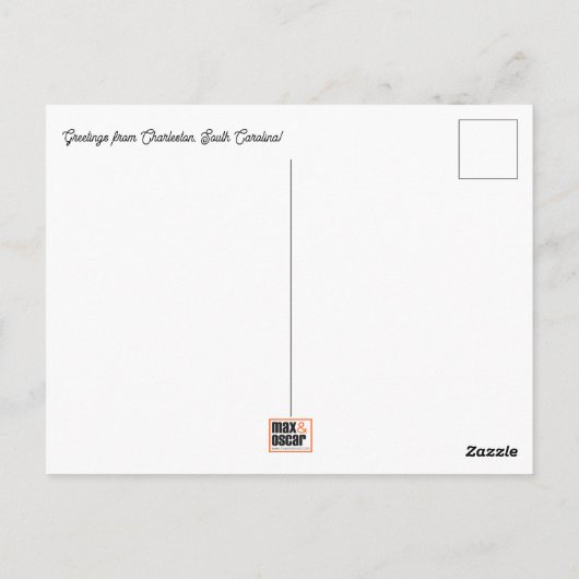 Cartes postales Charleston, Caroline du Sud (Dos)