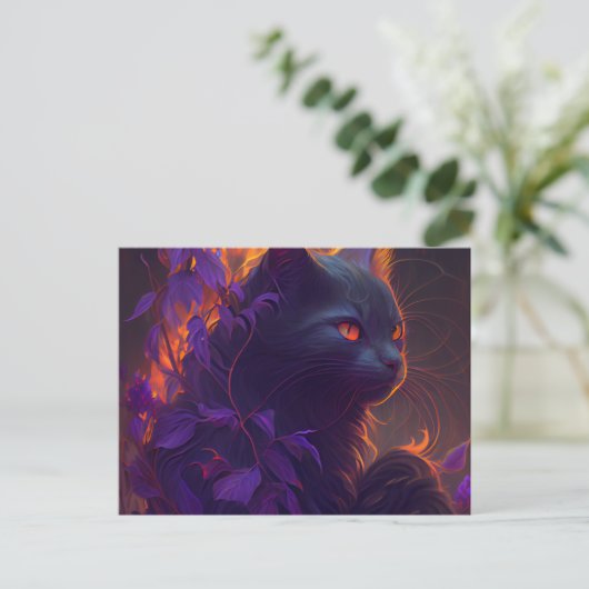 Cartes Postales Chat Mauve (Debout devant)