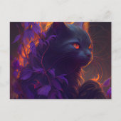 Cartes Postales Chat Mauve (Devant)