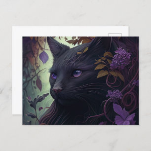 Cartes Postales Chat Mauve