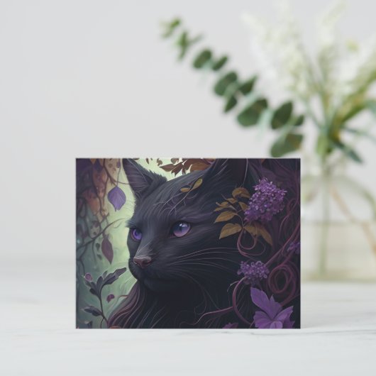 Cartes Postales Chat Mauve (Debout devant)