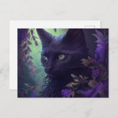 Cartes Postales Chat Mauve (Devant / Derrière)