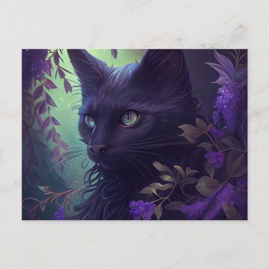 Cartes Postales Chat Mauve (Devant)