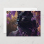 Cartes Postales Chat Mauve (Devant / Derrière)