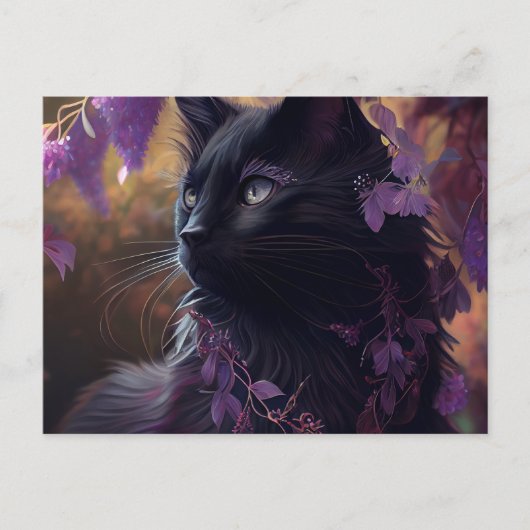 Cartes Postales Chat Mauve (Devant)