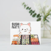 CARTES POSTALES CHAT SUSHI (Debout devant)