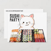 CARTES POSTALES CHAT SUSHI (Devant / Derrière)