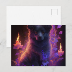 Cartes Postales Chien Mauve