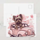 Cartes Postales Chien Yorkshire (Devant / Derrière)