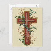 Cartes postales chrétiennes de la Sainte Croix (Devant / Derrière)