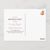 Cartes postales citrouilles pour l'anniversaire de (Dos)