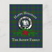 Cartes postales Clan Agnew Crest & Tartan (Devant)